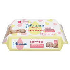 Johnson's Baby Skincare Wipes Fragrance Free  20