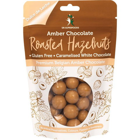 DR SUPERFOODS Roasted Hazelnuts Amber Chocolate 125g