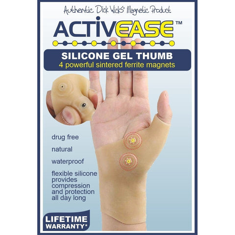 ACTIVEASE SILICONE GEL THUMB/WRIST BRACE WITH MAGNETS