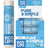 ECO LIPS Lip Balm Pure & Simple - Vanilla 4.25g 24PK