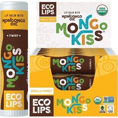 ECO LIPS Lip Balm (Pack of 15) Mongo Kiss - Vanilla Honey - 15x7g