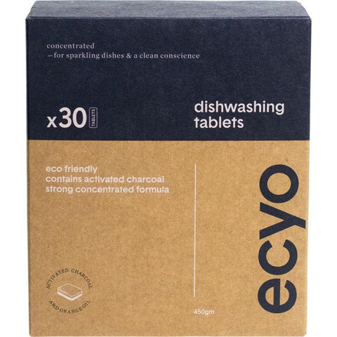 ECYO Dishwasher Tablets With Activated Charcoal 30