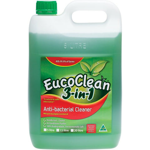 EUCOCLEAN Anti-Bacterial Cleaner 3-in-1 With Pure Eucalyptus Essential Oil 5L