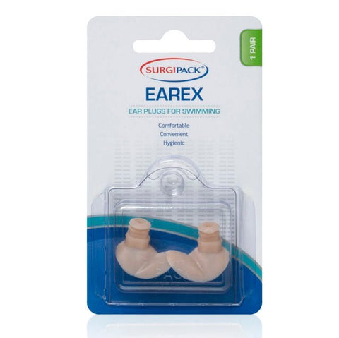 SURGIPACK EAREX Ear Plugs for Swimming 1 Pair 6248