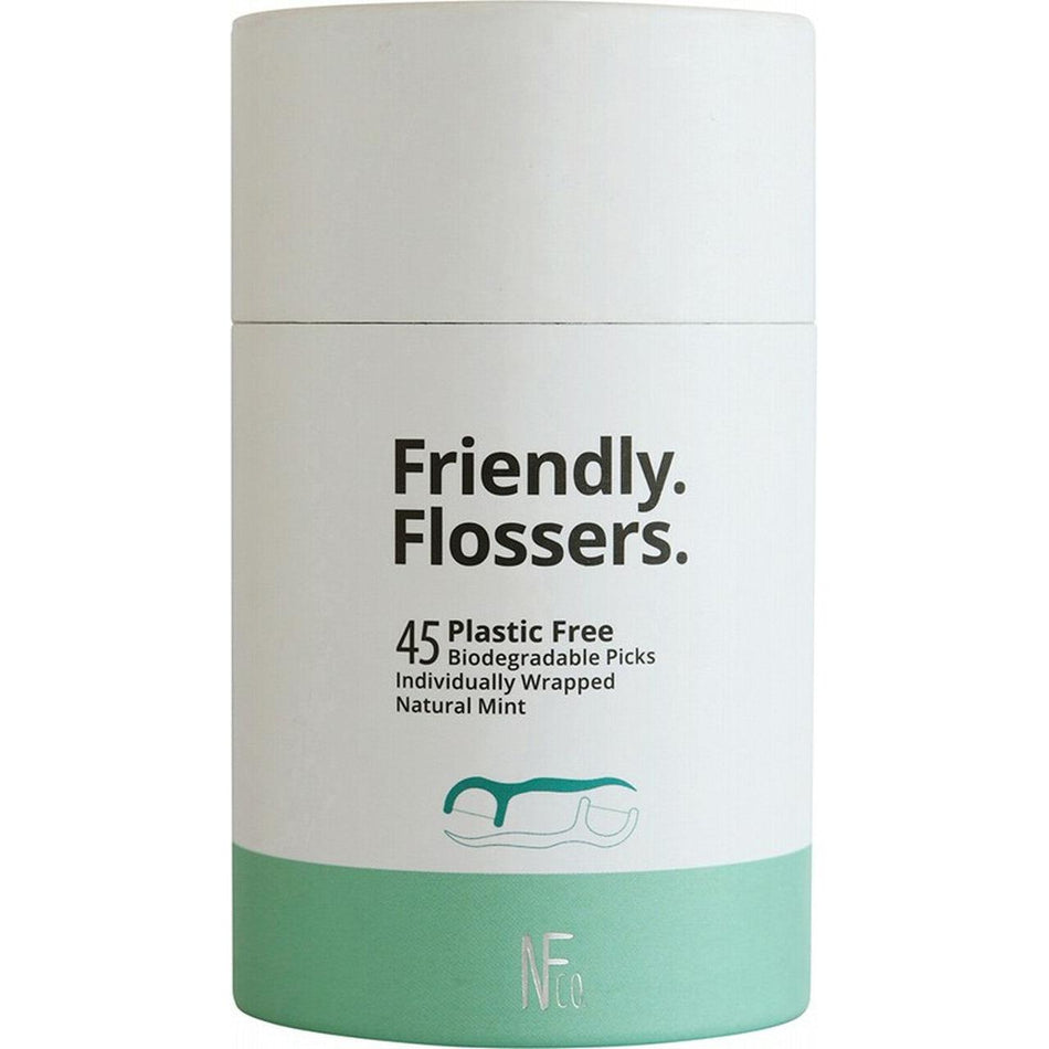 NFCO Friendly Flossers (Bio Dental Picks) Natural Mint 45
