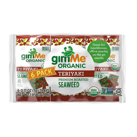 GIMME Roasted Seaweed Snacks Teriyaki - 6 Pack 6x5g
