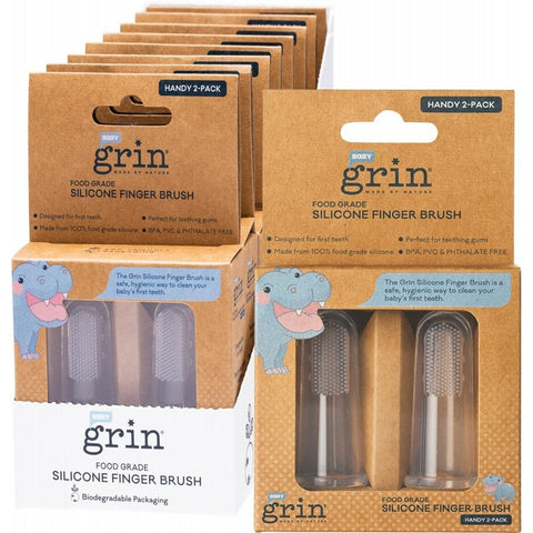 Grin  Silicone Finger Brush 2 Pack