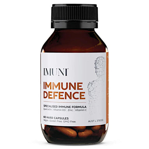 IMUNI Immune Defence Quercetin, Vitamin D3 & C, Zinc 60 Caps