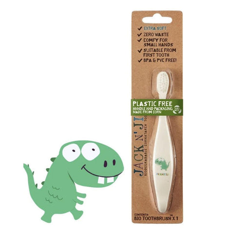 JACK N' JILL Toothbrush (Children) Dino - Biodegradable 1