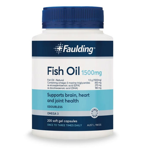 Faulding Fish Oil 1500mg Soft Gel 200 Caps