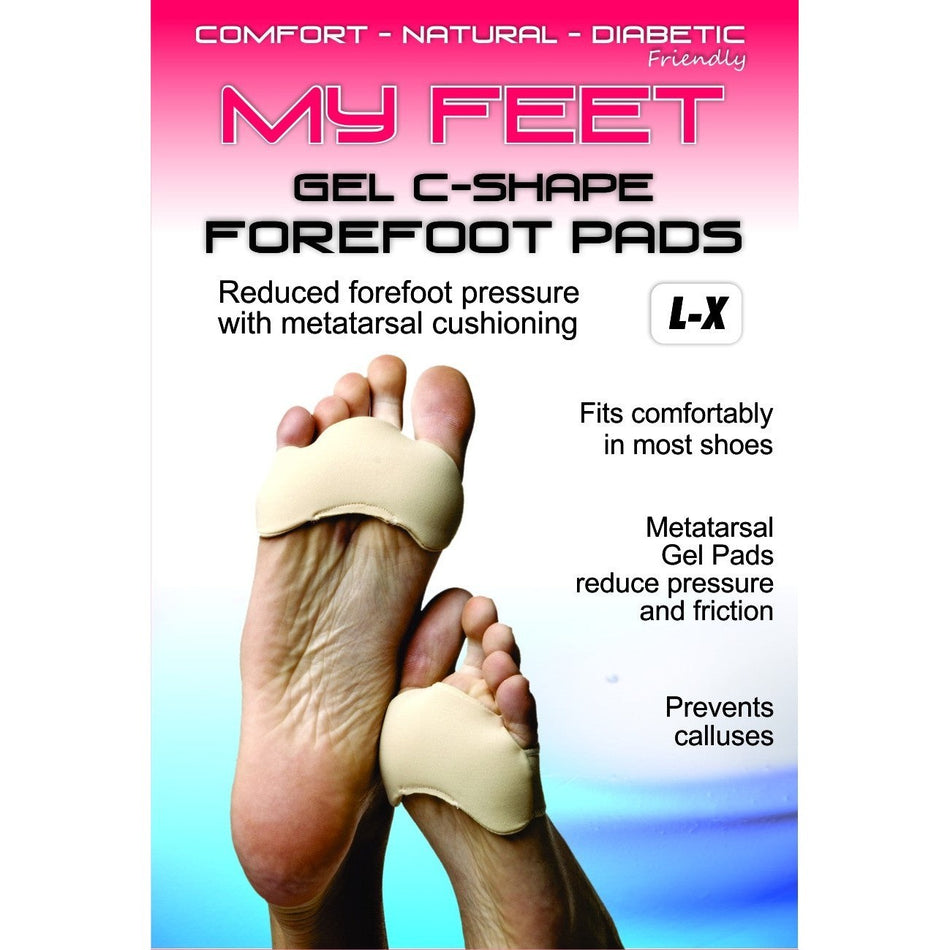 MY FEET GEL C-SHAPE FOREFOOT PADS (PAIR)