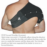 BA SPORTS THERMAL SHOULDER BRACE BLACK WITH FREE STABILIZER STRAP