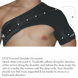 BA SPORTS THERMAL SHOULDER BRACE BLACK WITH FREE STABILIZER STRAP