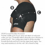 Body Assist Sports Thermal Shoulder Brace Black With Free Stabilizer Strap