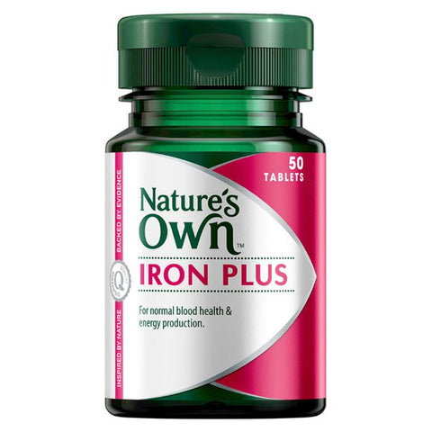 NATURE'S OWN IRON PLUS 50MG 50 TABLETS