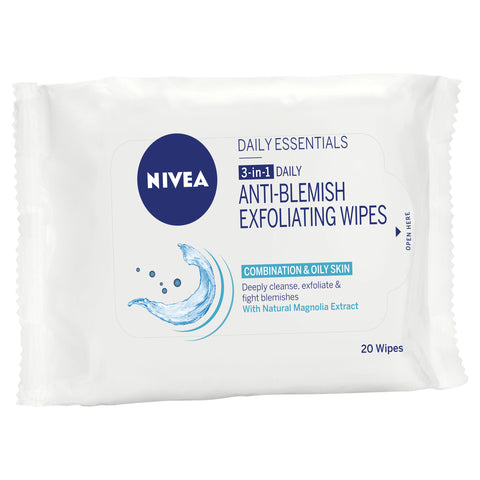 NIVEA 3-in-1 Daily Deep Cleansing Wipes 20pcs