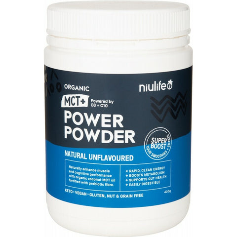 NIULIFE Organic MCT+ Power Powder Natural Unflavoured 400g