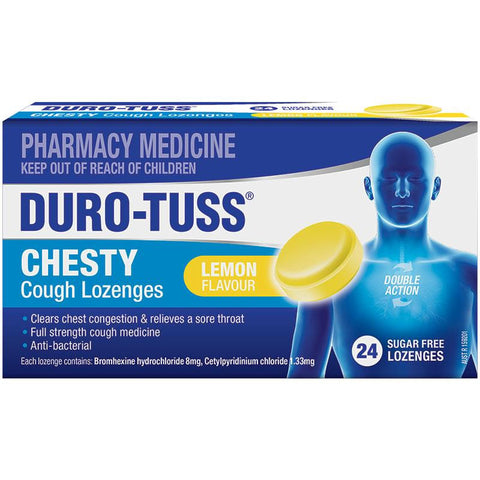 Duro-Tuss Cough Lemon SugarFree 24 Lozenges