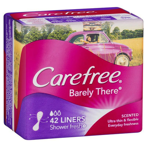 Carefree Barely There Shower Fresh Scent 42 Liners
