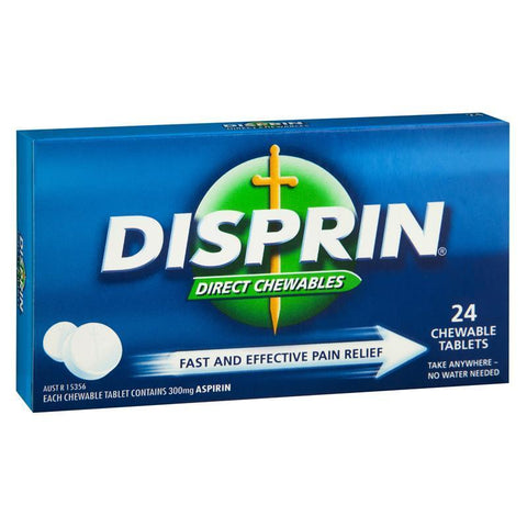 Disprin Chewable Direct Fast Acting Pain Relief 24 Tabs