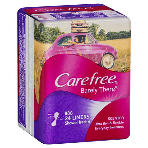 Carefree Barely There Shower Fresh Scent 24 Liners