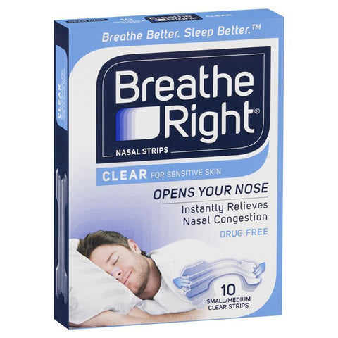 Breathe Right Nasal Strips Clear Regular X 10