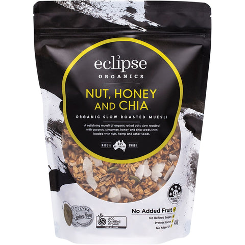 ECLIPSE ORGANICS Organic Muesli Nut, Honey & Chia 450g