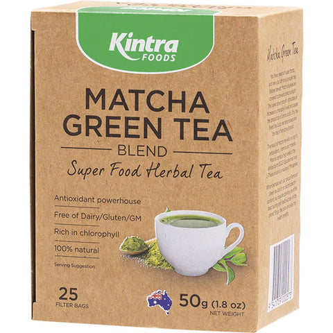 KINTRA FOODS Matcha Green Tea Blend Tea Bags 25