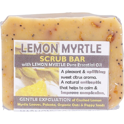 Harmony Soapworks Soap Scrub Bar - Lemon Myrtle 140g