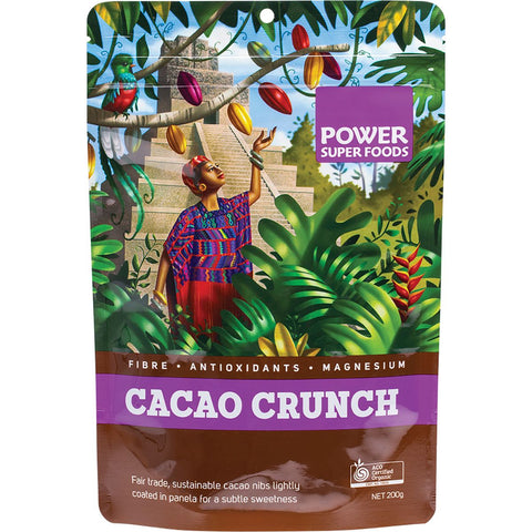 Power Super Foods Cacao Crunch (Sweet Cacao Nibs) "The Origin Series" 200g