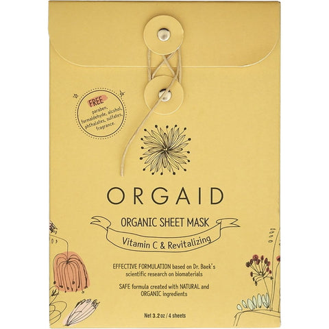 ORGAID Organic Sheet Mask Vitamin C & Revitalizing 4x24ml
