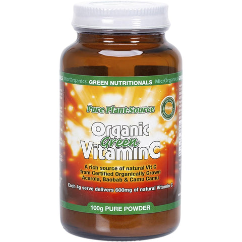 Green Nutritionals Organic Green Vitamin C Powder (600mg) 100g