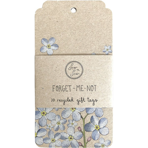 SOW 'N SOW Recycled Gift Tags - 10 Pack Forget-Me-Not 10