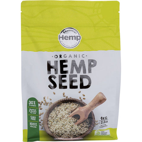 ESSENTIAL HEMP Organic Hemp Seeds Hulled 1kg