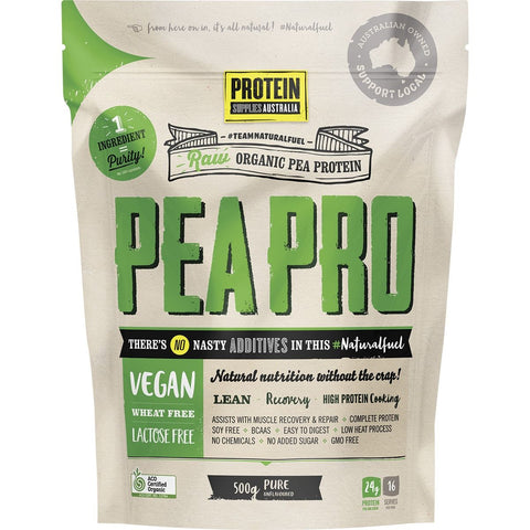 PROTEIN SUPPLIES AUSTRALIA PeaPro (Raw Pea Protein) Pure 500g