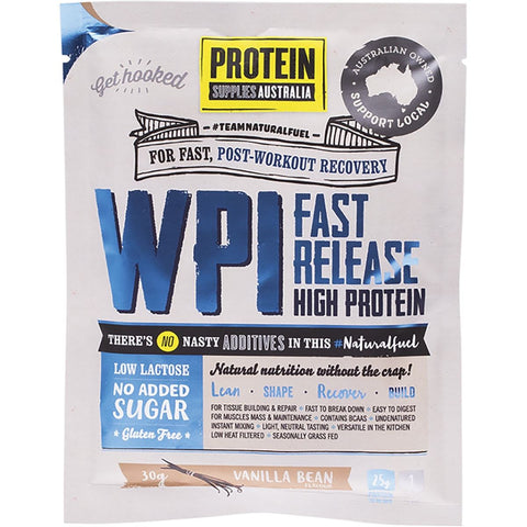 PROTEIN SUPPLIES AUSTRALIA WPI (Whey Protein Isolate) Vanilla Bean 12x30g