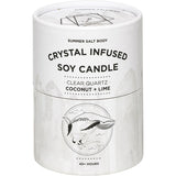 SUMMER SALT BODY Crystal Infused Soy Candle Clear Quartz - Coconut & Lime 1