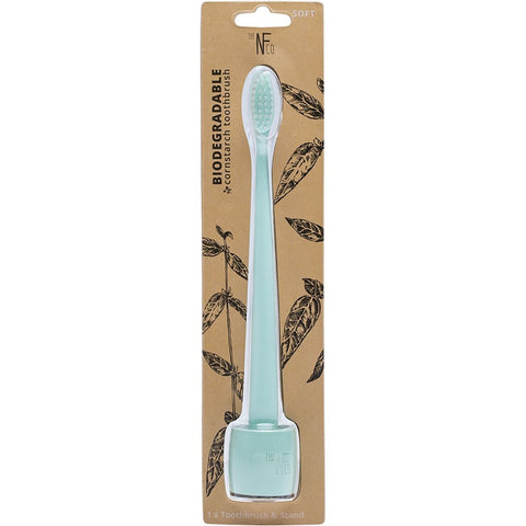 NFCO Bio Toothbrush & Stand Soft - River Mint 1