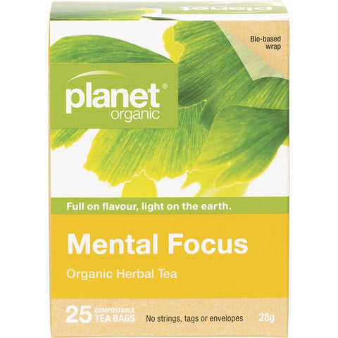 PLANET ORGANIC Herbal Tea Bags Mental Focus 25