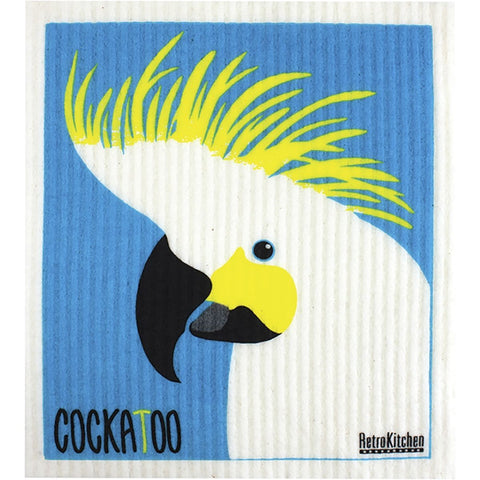 RETROKITCHEN 100% Compostable Sponge Cloth Cockatoo 1