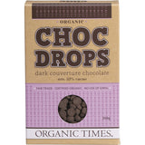ORGANIC TIMES Choc Drops Dark Couverture Drops 200g