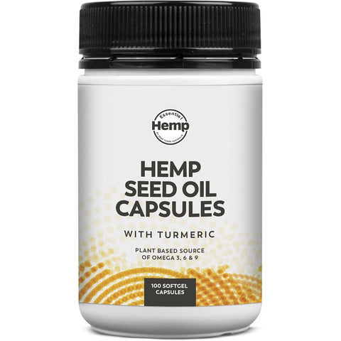 ESSENTIAL HEMP Hemp Seed Oil Capsules With Turmeric 100
