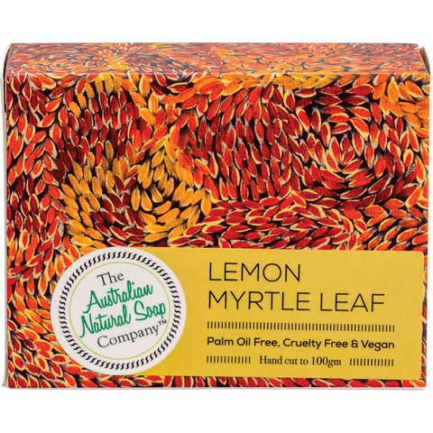 THE AUSTRALIAN NATURAL SOAP CO Australian Bush Soap Lemon Myrtle Leaf 100g