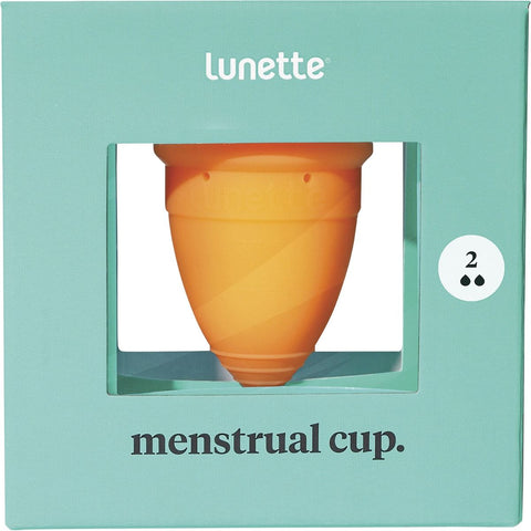 LUNETTE Reusable Menstrual Cup - Orange Model 2 - For Normal To Heavy 1