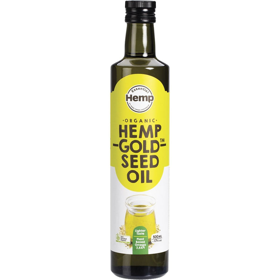 ESSENTIAL HEMP Organic Hemp Gold Seed Oil Contains Omega 3, 6 & 9 500ml