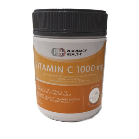 Pharmacy Health Vitamin C 1000mg 150 Chewable Tablets