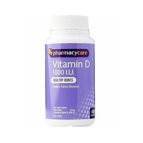 Pharmacy Care Vitamin D 1000IU 120 Capsules (Generic for OSTELIN)