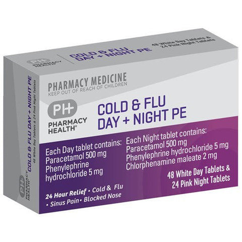 PHarmacy health DAY + NIGHT COLD & FLU PE 72 TAB