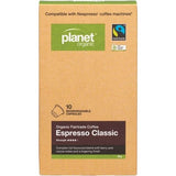 PLANET ORGANIC Coffee Capsules - Biodegradable Organic - Espresso Classic 10