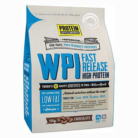 PROTEIN SUPPLIES AUSTRALIA WPI (Whey Protein Isolate) Chocolate 500g